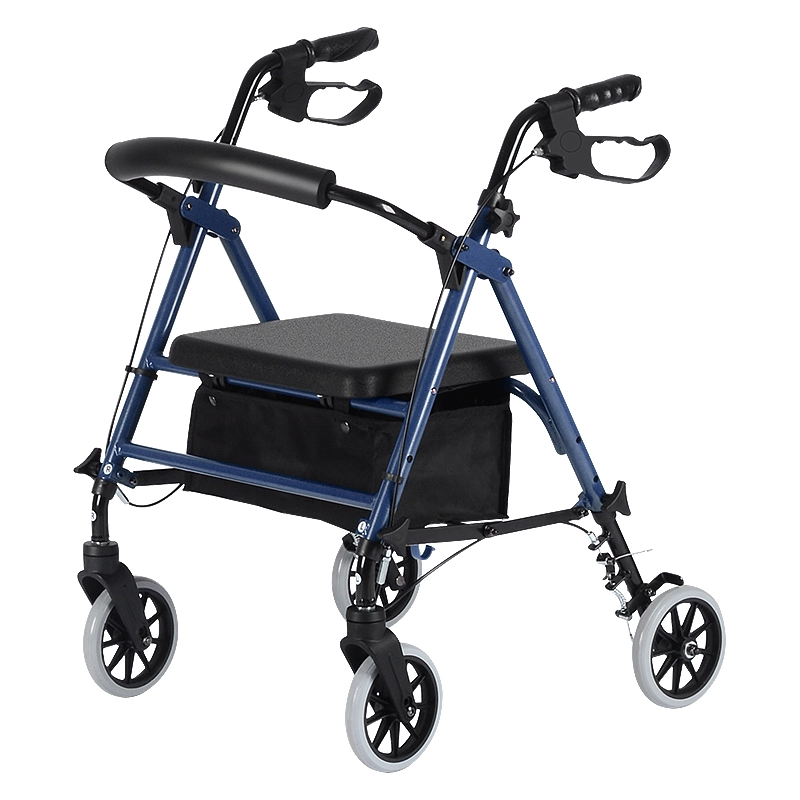 Aluminium Rollator Walker dengan tempat duduk