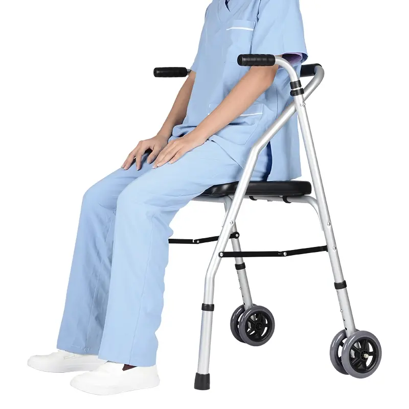 Dual Wheel Walk Aid With Seat Dual Wheel Walk Aid With Seat